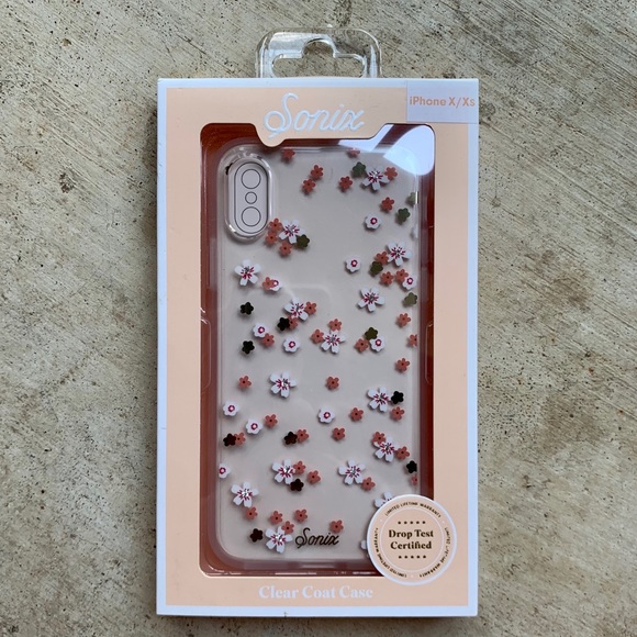 NWT Sonix iPhone Case Floral Pink & White Rhinestone - X/XS - Picture 5 of 6